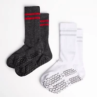 Tavi Kai Grip Yoga Crew Socks 2 Pack