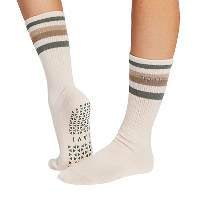 Tavi Kai Grip Yoga Crew Socks