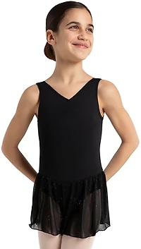 Capezio Girls' V Neck Pinch Front Tank Dress