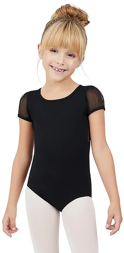 Capezio Girls' Puff Sleeve Keyhole Back Leotard
