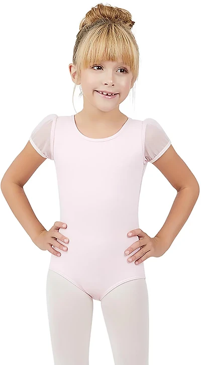 Capezio Girls' Puff Sleeve Keyhole Back Leotard
