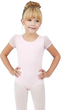 Capezio Girls' Puff Sleeve Keyhole Back Leotard