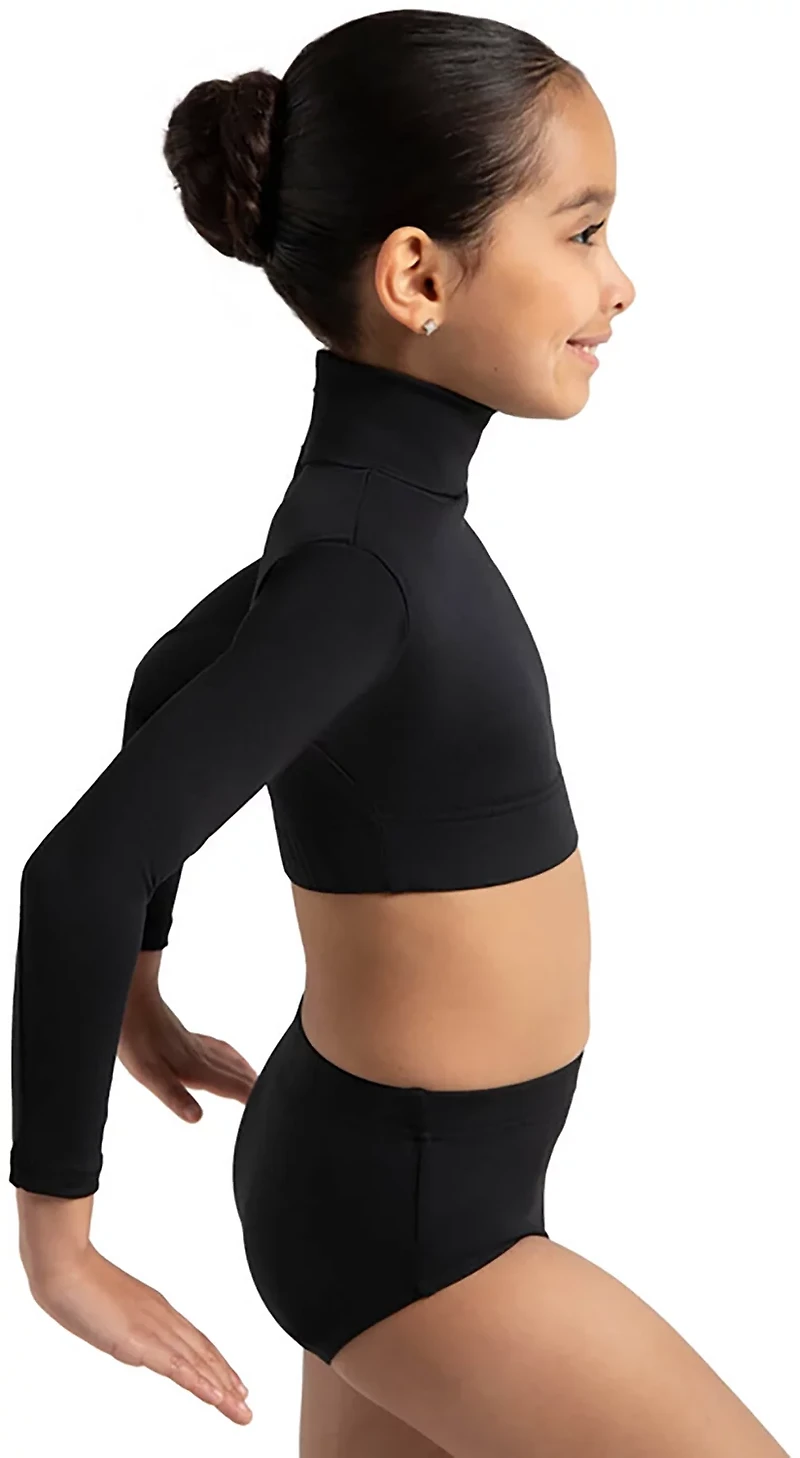 Capezio Girls' Team Basics Turtleneck Long Sleeve Top
