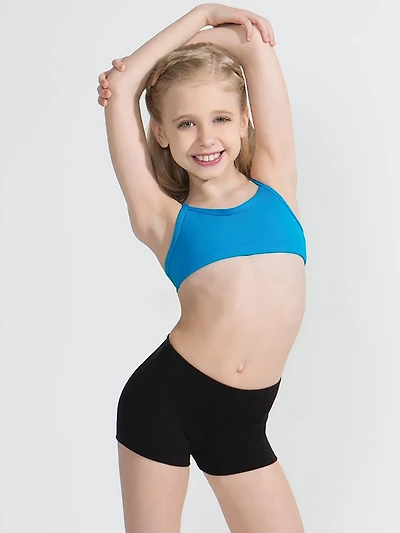 Capezio Girls' Team Basics Gusset Pull On Short