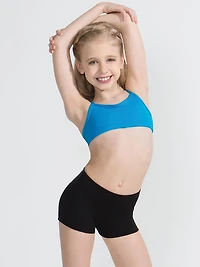 Capezio Girls' Team Basics Gusset Pull On Short