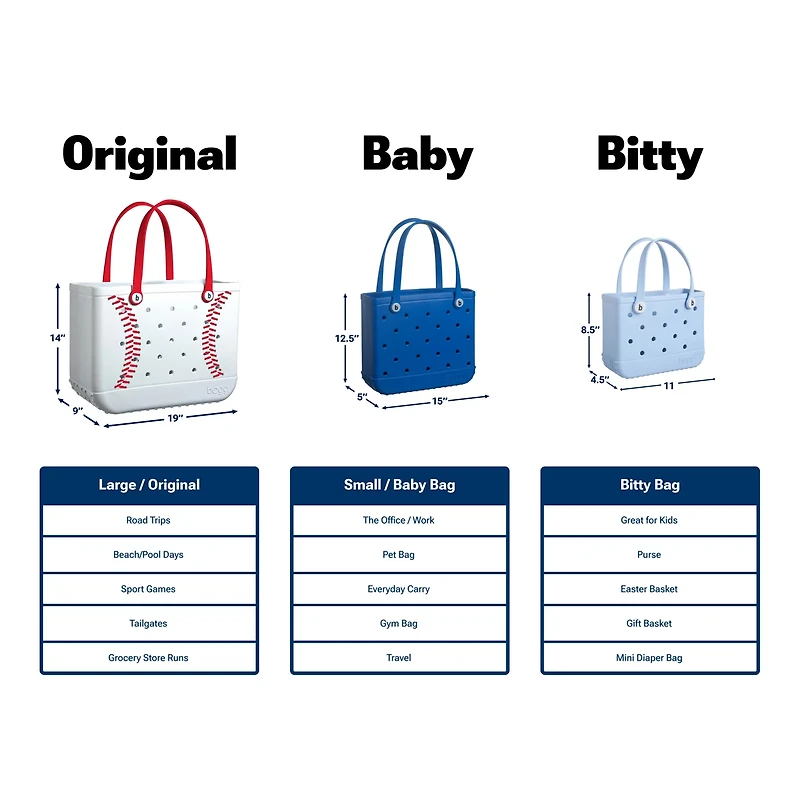 Bogg Bag Baby Homerun Baseball Tote Bag