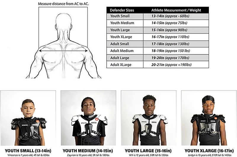 Battle Youth Defender Shoulder Pads