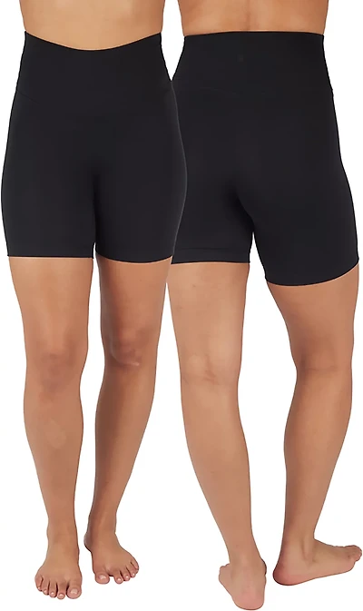 Yogalicious Women's Lux High Waist Bike Shorts 7 2-Pack
