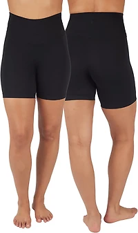 Yogalicious Women's Lux High Waist Bike Shorts 7 2-Pack