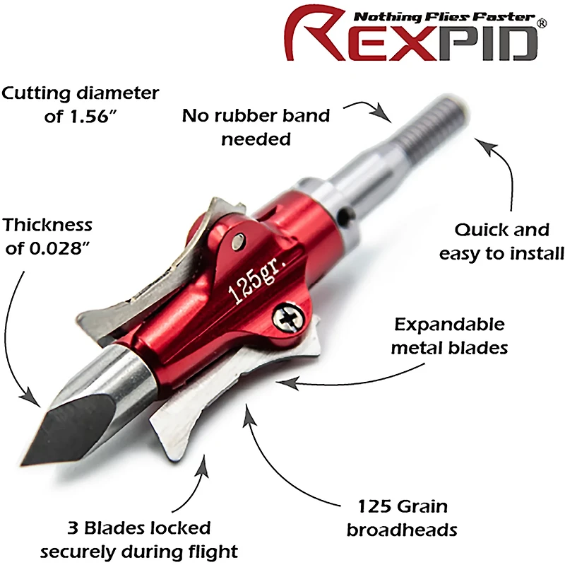 Rexpid III 125 Grain Mechanical Broadheads 3-Pack