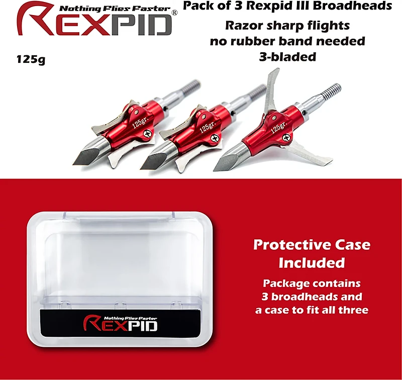 Rexpid III 125 Grain Mechanical Broadheads 3-Pack
