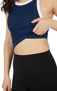 90 Degree by Reflex Women's Ribbed Seamless Lucia Tank Top 2-Pack