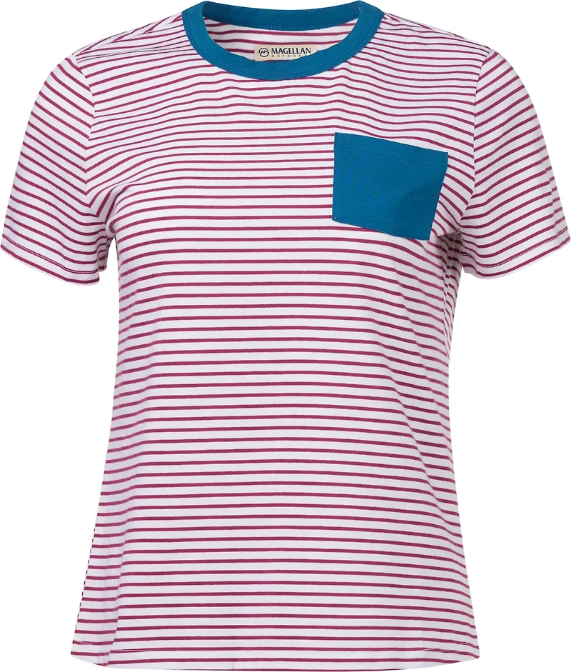Magellan Outdoors Women's Barton Creek Striped Pocket T-shirt