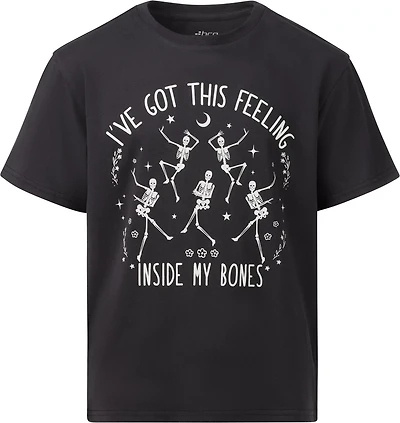 BCG Girls' Lifestyle Cotton Boxy Skeleton T-shirt