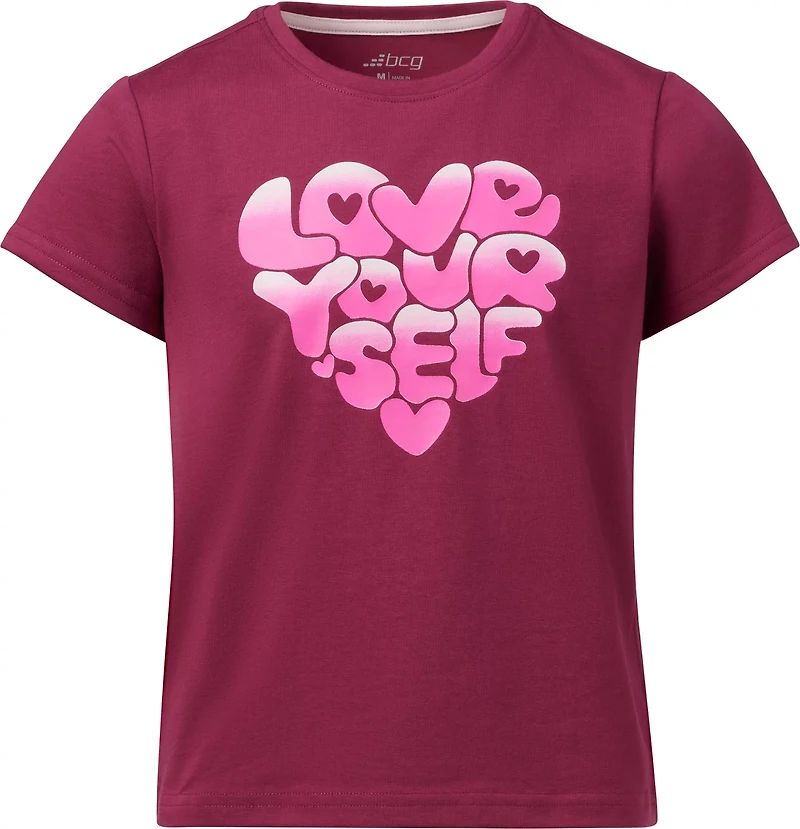 BCG Girls' Lifestyle Cotton Love Yourself T-shirt