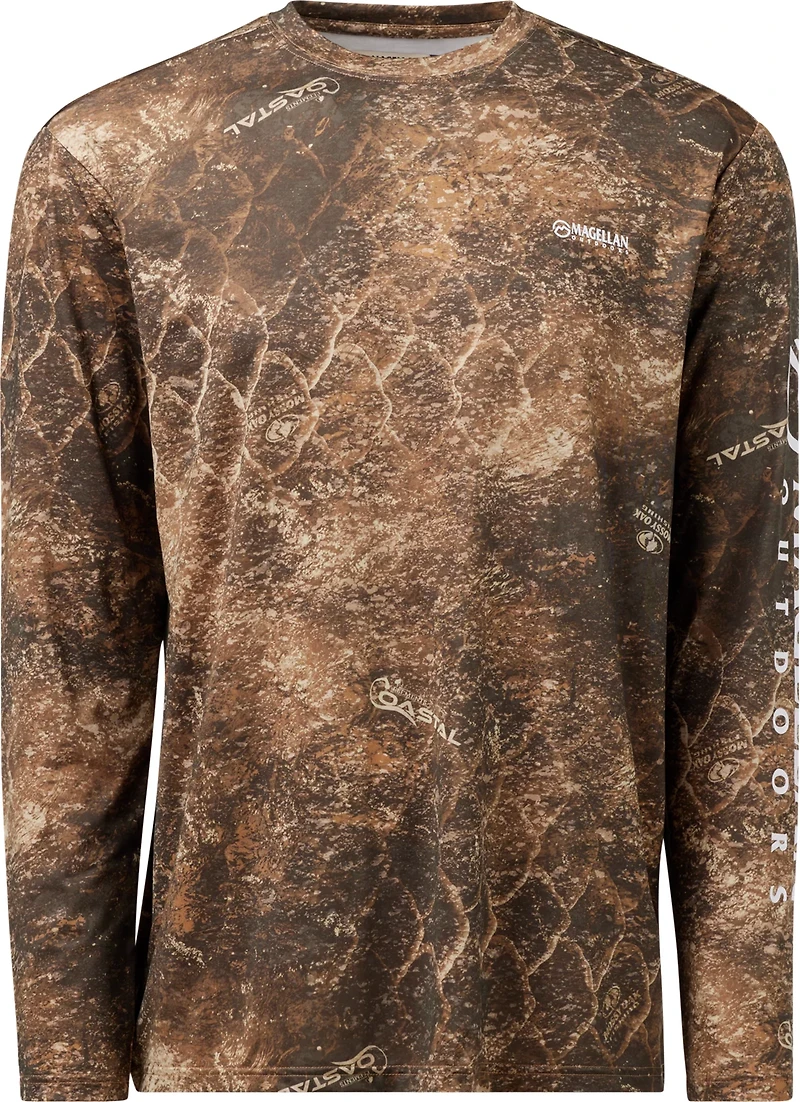 Magellan Outdoors Men's Mossy Oak Coastal Long Sleeve Crew T-shirt