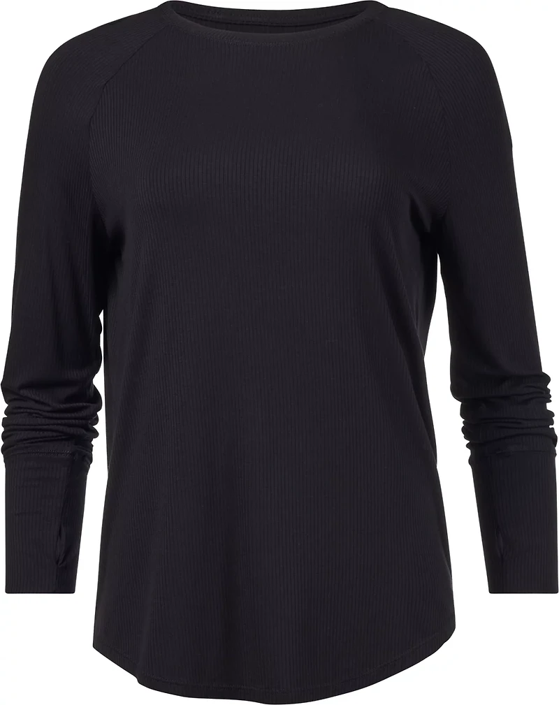 Jadelynn Brooke Women's Never Better Ribbed Long Sleeve Crewneck Shirt