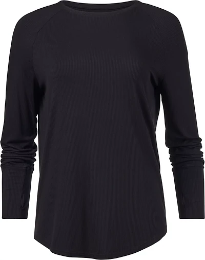Jadelynn Brooke Women's Never Better Ribbed Long Sleeve Crewneck Shirt