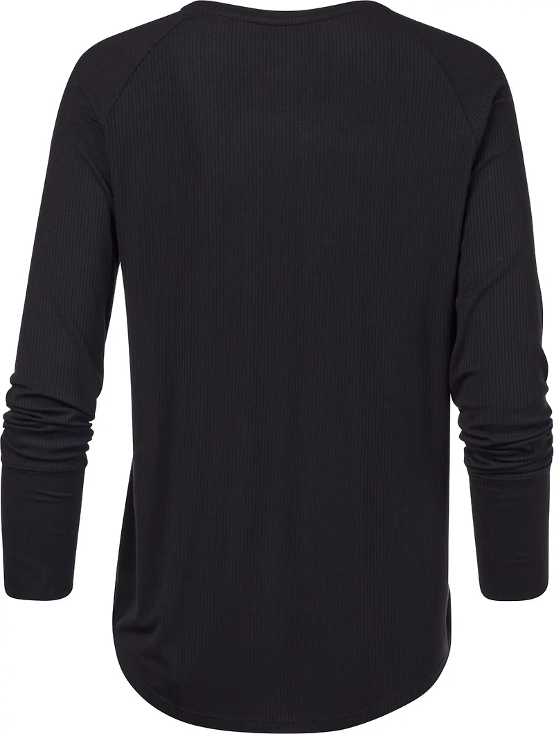 Jadelynn Brooke Women's Never Better Ribbed Long Sleeve Crewneck Shirt