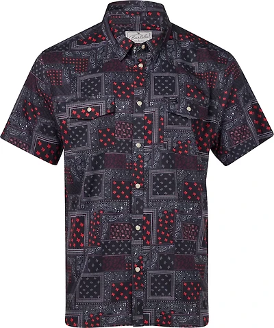 Burlebo Men's Texas Performance Short Sleeve Western Shirt