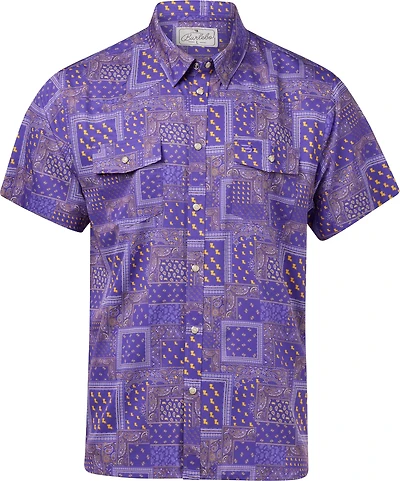 Burlebo Men's Louisiana Performance Short Sleeve Western Shirt