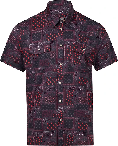 Burlebo Men's Georgia Performance Short Sleeve Western Shirt