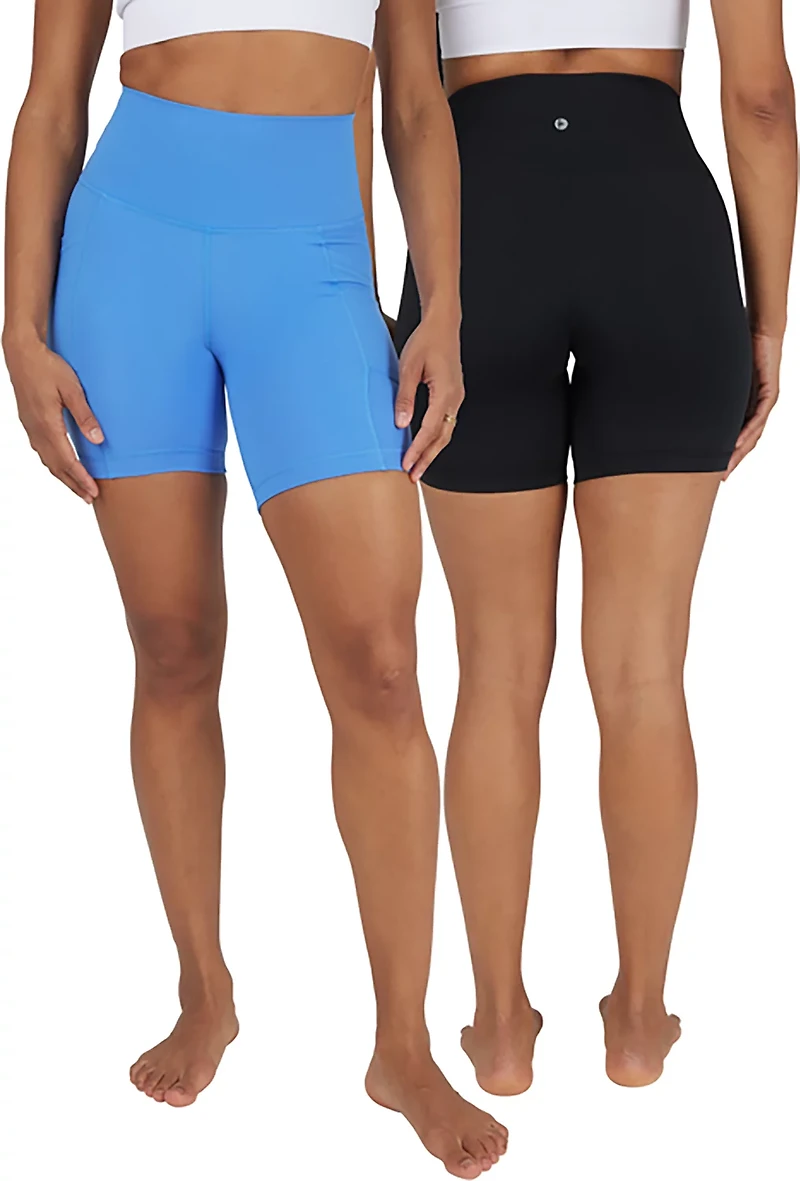 90 Degree by Reflex Women's Wonderlink Shorts and Everyday Basic 7 2-Pack