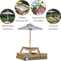 Teamson Kids' Sorrento 2-in-1 Picnic Table + Sandbox
