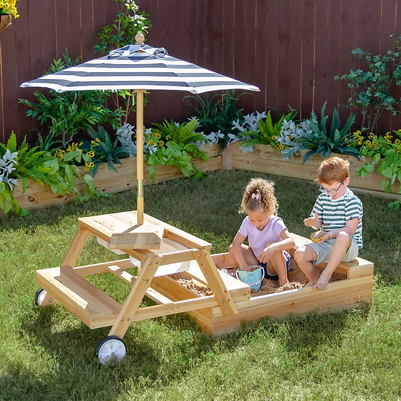 Teamson Kids' Sorrento 2-in-1 Picnic Table + Sandbox