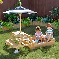 Teamson Kids' Sorrento 2-in-1 Picnic Table + Sandbox