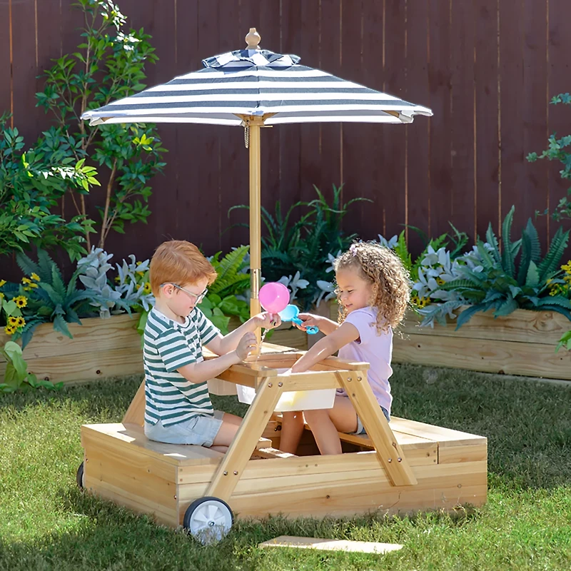 Teamson Kids' Sorrento 2-in-1 Picnic Table + Sandbox
