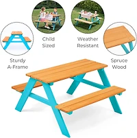Teamson Kids' Classic A-Frame Wooden Picnic Table