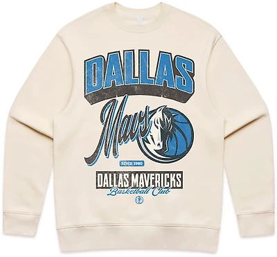 The Wild Collective Men's Dallas Mavericks Vintage Fleece Crew Neck Sweatshirt