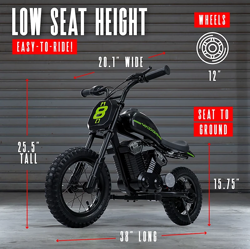 Madd Gear Kids' Electric 24 V Dirt Bike