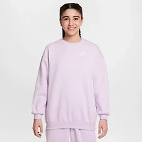 Nike Girls' Sportswear Club Fleece Oversized Crew Pullover