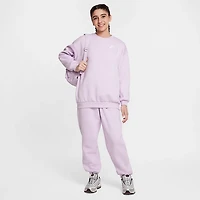 Nike Girls' Sportswear Club Fleece Oversized Crew Pullover