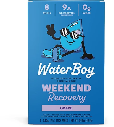 Waterboy Weekend Recovery Hydration Sticks 8-Pack