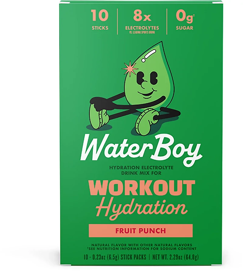 Waterboy Workout Hydration Sticks 10-Pack