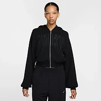 Nike Women's Sportswear Full-Zip Cropped French Terry Hoodie
