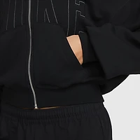 Nike Women's Sportswear Full-Zip Cropped French Terry Hoodie