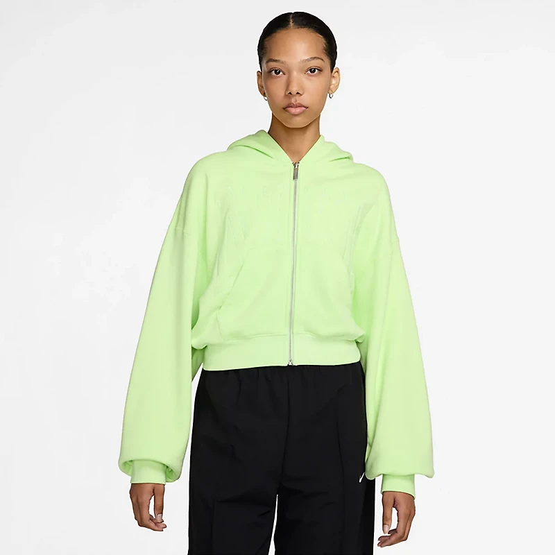 Nike Women's Sportswear Full-Zip Cropped French Terry Hoodie