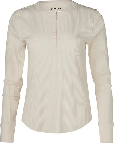 Magellan Outdoors Women's Hickory Canyon Ribbed Long Sleeve Henley Shirt
