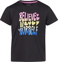 BCG Girls' Lifestyle Cotton Believe Yourself T-shirt