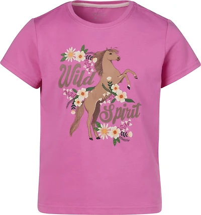 BCG Girls' Lifestyle Wild Spirit Cotton GFX Short Sleeve Graphic T-shirt