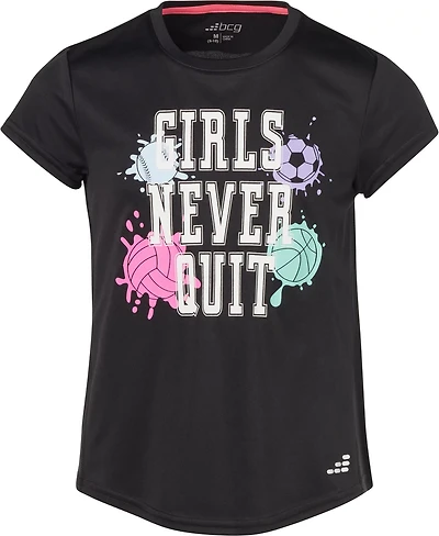 BCG Girls' 4-7 Turbo Never Quit Graphic T-shirt