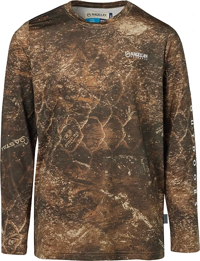 Magellan Outdoors Boys' Mossy Oak Coastal Long Sleeve Crew T-shirt