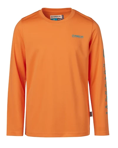 Magellan Outdoors Boys’ Casting Crew Fish Back Long Sleeve T-shirt