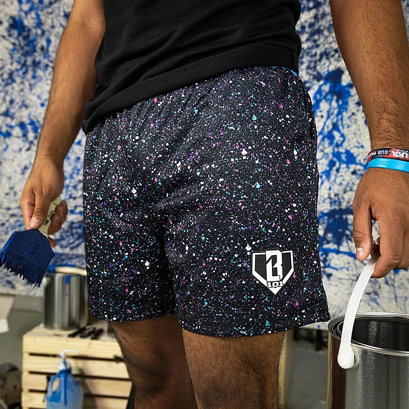 Baseball Lifestyle 101 Adult Splatter Shorts 5