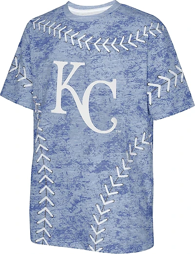 Outerstuff Kids' Kansas City Royals Slide Score Bold Sublimated Short Sleeve T-shirt