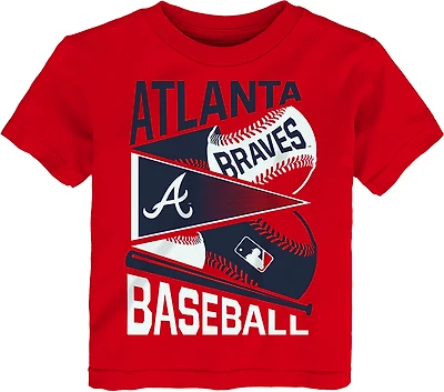 Outerstuff Toddlers' Atlanta Braves Pennant Fever Short Sleeve T-shirt
